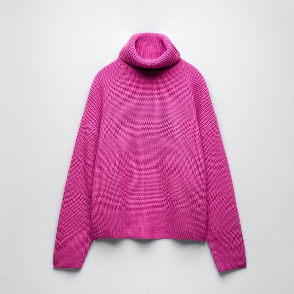 Zara High Collar Knit Sweater - Picture 9 of 11